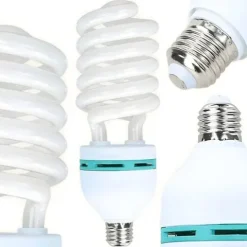 ŻARÓWKA FOTOGRAFICZNA LAMPA STUDYJNA STAŁE E27 5500K ŚWIETLÓWKA 85W/400W
