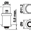 żarówka LED ba9s T4W biała zimna 12v