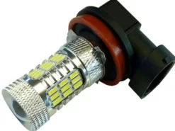 żarówka LED H11 H8 45 SMD z soczewką mocna dzienne DRL 12v 24v