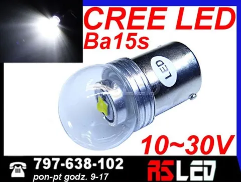 żarówka LED P21W ba15s Cree X-PE 12v 24v dzienne DRL TIR BUS Jakość