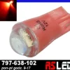 żarówka LED T10 SMD soczewka w5w w3w czerwona 12v wysoka jakość
