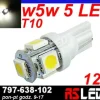 żarówka LED T10 5 SMD w5w w3w R10 biała CIEPŁA 12v EKO