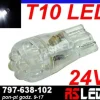 żarówka 4 LED T10 w5w w3w BIAŁA ZIMNA 24v