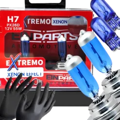 ŻARÓWKI H7 EINPARTS EXTREMO XENON EFFECT 55W + W5W WHITE BIAŁE ŚWIATŁO