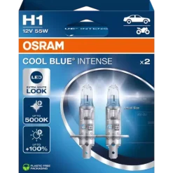 Żarówki H1 Osram Cool Blue Intense 5000K +100% Światła Biała Barwa Rękawicz