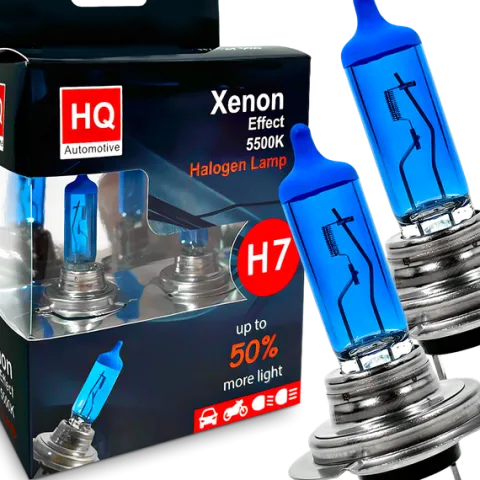 Żarówki HQ Automotive H7 Mocne Efekt LED +50% Światła Xenon OEM PX26d