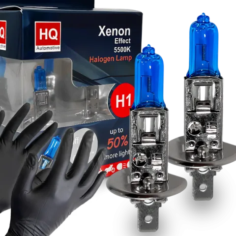 Żarówki HQ Automotive H1 Mocne Efekt LED +50% Światła Xenon Effect OEM