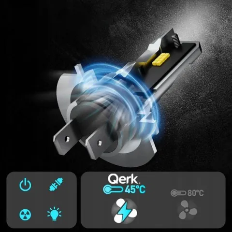 ŻARÓWKI LED H1 QERK 1 DO 1 WIĘCEJ ŚWIATŁA CAN RETROFIT IDEALNIE DOPASOWANE