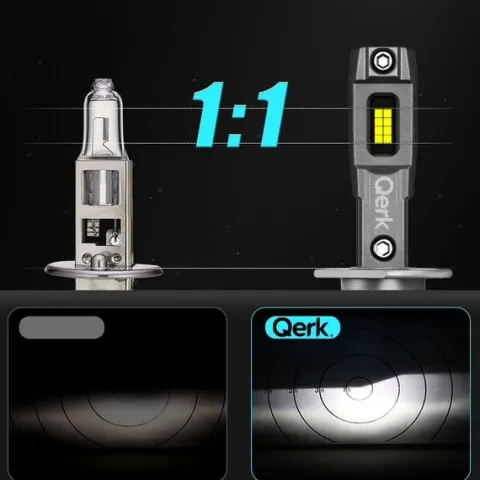 ŻARÓWKI LED H1 QERK 1 DO 1 WIĘCEJ ŚWIATŁA CAN RETROFIT IDEALNIE DOPASOWANE