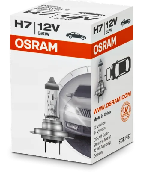 ŻARÓWKI OSRAM H7 X 2 SZT CLASSIC ŻARÓWKA SAMOCHODOWA 12V 55W RĘKAWICZKI