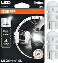 ŻARÓWKI OSRAM W5W 6000K WHITE LEDriving MOCNE BIAŁE ŚWIATŁO