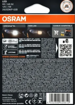 ŻARÓWKI OSRAM W5W 6000K WHITE LEDriving MOCNE BIAŁE ŚWIATŁO