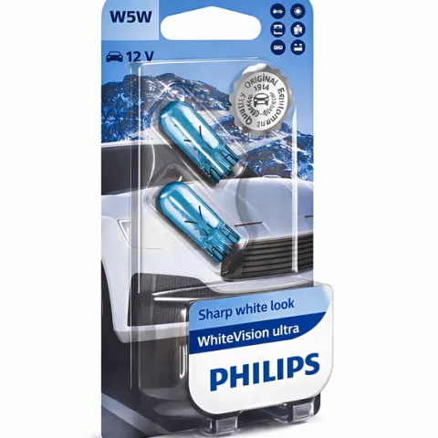 ŻARÓWKI W5W PHILIPS White Vision ultra