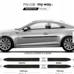 Audi A5 17-22 - Listwy CZARNE Boczne Drzwi