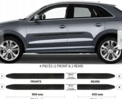 Audi Q3 2015-2018 - Listwy CZARNE Boczne Drzwi