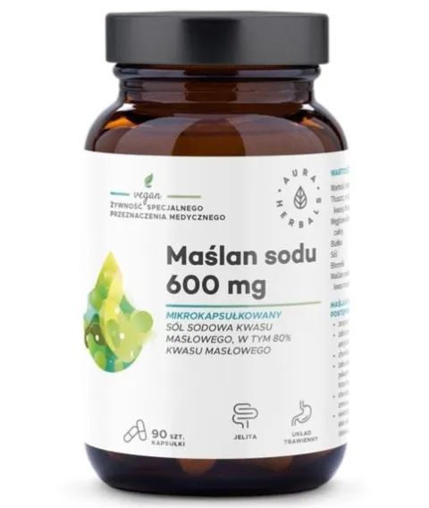 Aura Herbals Maślan sodu 600mg 90 kapsułek