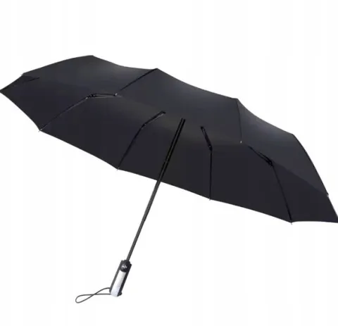 Automatyczna Parasolka Czarna Parasol Mocny Włókno