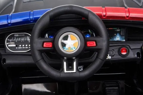 AUTO POLICJA, DŹWIĘKI, MIĘKKIE KOŁA EVA, MIĘKKIE SIEDZENIE/BBH0007
