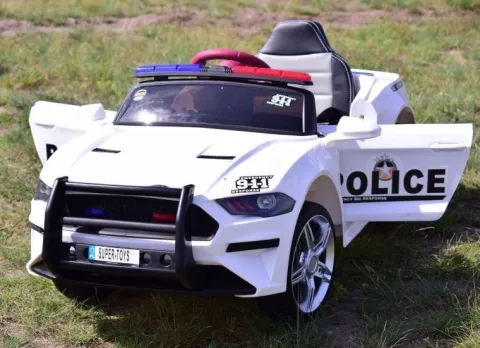 AUTO POLICJA, DŹWIĘKI, MIĘKKIE KOŁA EVA, MIĘKKIE SIEDZENIE/BBH0007