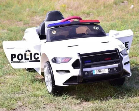 AUTO POLICJA, DŹWIĘKI, MIĘKKIE KOŁA EVA, MIĘKKIE SIEDZENIE/BBH0007