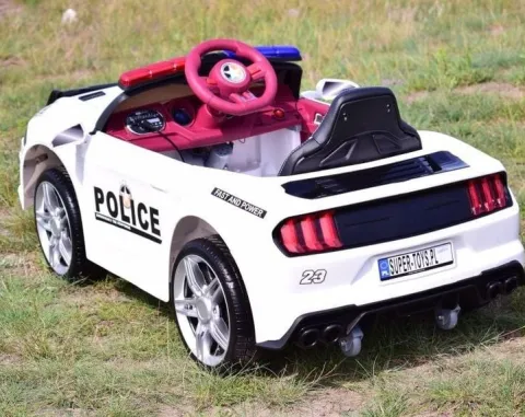 AUTO POLICJA, DŹWIĘKI, MIĘKKIE KOŁA EVA, MIĘKKIE SIEDZENIE/BBH0007