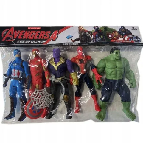 AVENGERS ZESTAW 5 FIGUREK FIGURKI AKCJI SUPERBOHATEROWIE HULK