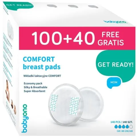 BABYONO Wkładki laktacyjne comfort 140 sztuk