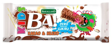 Bakalland Ba! Baton KIDS! Kakao i Mleko 25 g