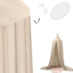 Baldachim kurtyna namiot tipi wiszący beż