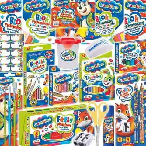 Bambino WYPRAWKA SZKOLNA XL Zestaw plastyczny do 1 klasy 22 elementy