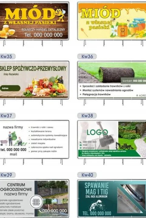 BANER REKLAMOWY 130x80cm gotowy projekt USŁUGI DEKARSKIE RYNNY plandeka