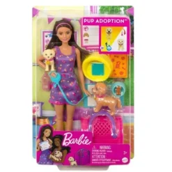Barbie adopcja pieskow + lalka zestaw HKD86 /4