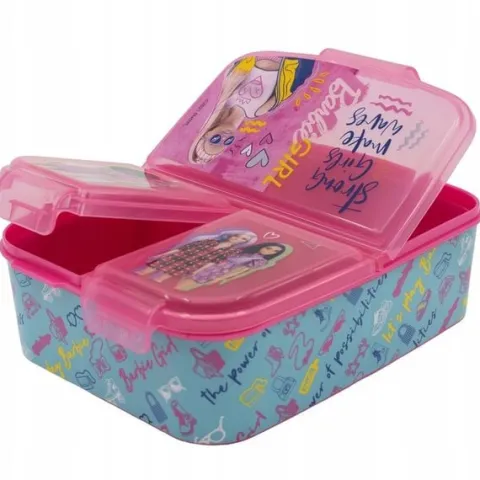BARBIE LUNCHBOX ŚNIADANIÓWKA ORGANIZER DZIECIĘCY POJEMNIK NA KANAPKI PRZEKĄ