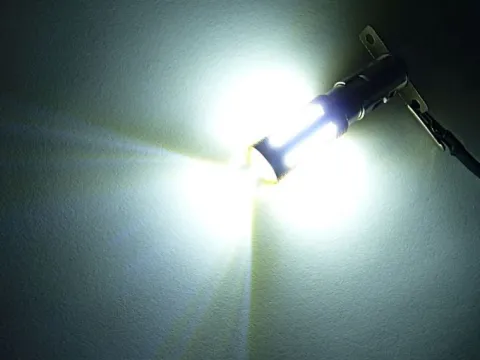 bardzo mocna żarówka LED ba15s P21W 69 SMD 4041 12v 24v biała zimna