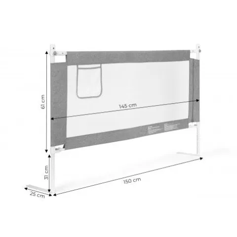 BARIERKA OCHRONNA ECOTOYS 150 CM REGULOWANA SOLIDNA KONSTRUKCJA