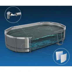 Basen ogrodowy stelażowy 549 x 274 x 122 cm 12w1 Bestway 56710