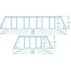 Basen ogrodowy stelażowy 488 x 244 x 122 cm 10w1 Bestway 561MB
