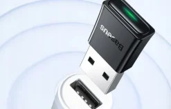 BASEUS PRZENOŚNY BEZPRZEWODOWY ADAPTER USB ODBIORNIK NADAJNIK BLUETOOTH 5.3
