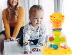 BĄCZEK SPINNER DLA DZIECI ŻYRAFKA Z KULECZKAMI ZABAWKA WIRUJĄCA DLA DZIECI