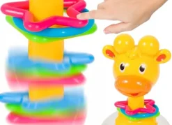 BĄCZEK SPINNER DLA DZIECI ŻYRAFKA Z KULECZKAMI ZABAWKA WIRUJĄCA DLA DZIECI