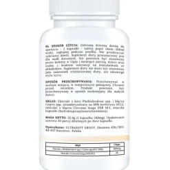 BERBERYNA HCL 1000 MG 99% KURKUMA EKSTRAKT GLUKOZA INSULINA METABOLIZM 60T