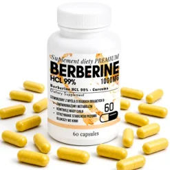 BERBERYNA HCL 1000 MG 99% KURKUMA EKSTRAKT GLUKOZA INSULINA METABOLIZM 60T