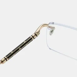 Bezramkowe okulary zerówki do komputera z filtrem Blue Light 25188 złoty
