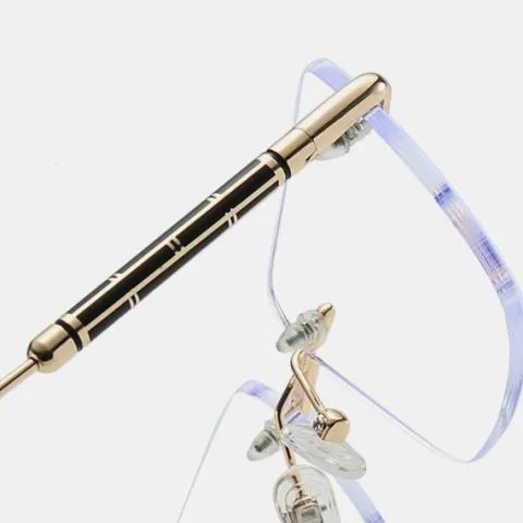 Bezramkowe okulary zerówki do komputera z filtrem Blue Light 25188C srebrny