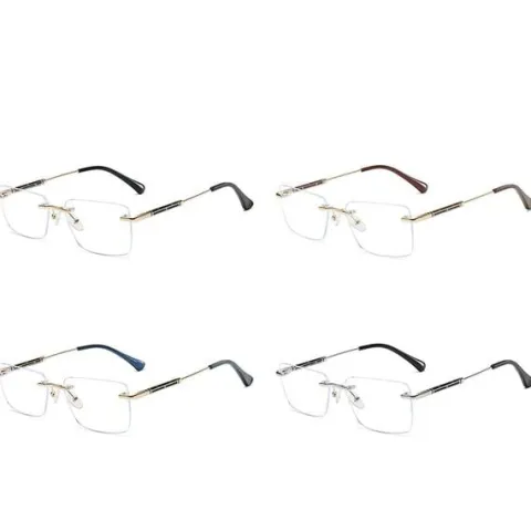 Bezramkowe okulary zerówki do komputera z filtrem Blue Light 25188C srebrny