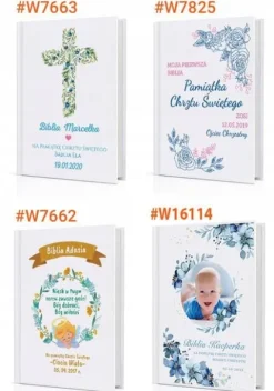 Biblia dla dziecka na prezent na CHRZEST pamiątka Chrztu Św.+ DEDYKACJA