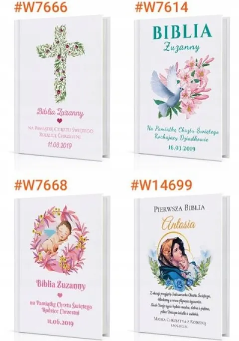Biblia dla dziecka na prezent na CHRZEST pamiątka Chrztu Św.+ DEDYKACJA