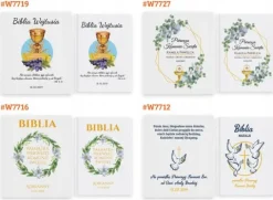 Biblia dla dziecka na prezent na KOMUNIĘ w drewnianej szkatułce+ NADRUK