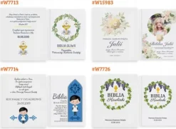 Biblia dla dziecka na prezent na KOMUNIĘ w drewnianej szkatułce+ NADRUK
