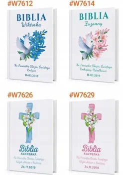 Biblia dla dziecka PREZENT na CHRZEST pamiątka Chrztu+ NADRUK DEDYKACJI